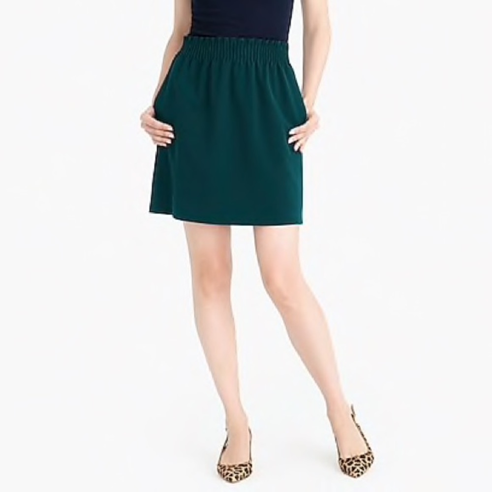 Teal J Crew sidewalk skirt